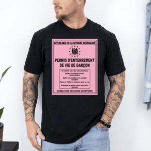 t shirt permis evg enterrement vie de garçon noir