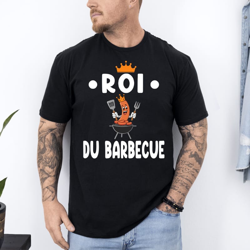T shirt roi du barbecue bbq noir T shirt roi du barbecue bbq noir
