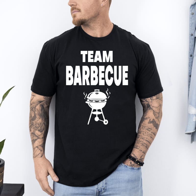 T shirt team barbecue noir T shirt team barbecue noir